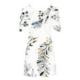 thumbnail image 4 of Njoeus Summer Dresses for Women Cold Shoulder Tank Mini Dress T Shirt Dress Casual Flowy Boho Floral Beach Sundress S-3XL, 4 of 4