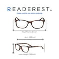thumbnail image 3 of Readerest Blue Light Blocking Glasses - Stylish Computer Eyewear with 2.50 Magnification - UV Protection Vision Aid for Eye Strain and Glare Reduction - Lightweight Frames for Men and Women-Tortoise, 3 of 7