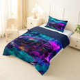thumbnail image 2 of Manfei Speed Car Twin Comforter Sets,Stormy Sky Bedding Set,Purple,Navy Blue Reversible,2-Piece,1 Comforter and 1 Pillowcase, 2 of 7