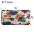 thumbnail image 4 of 39x20 Inch Non-Slip Floor Mat Hallway Runner Rug Entrance Floor Mat Runner for Kitchen and Living Room Teal and Orange Abstract Shapes, 4 of 8