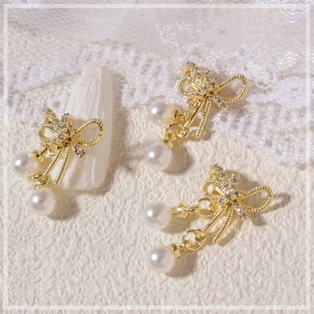 

Bow for Butterfly Chain Pendant Nail Decoration Metal Zircon for Rhinestone Nail
