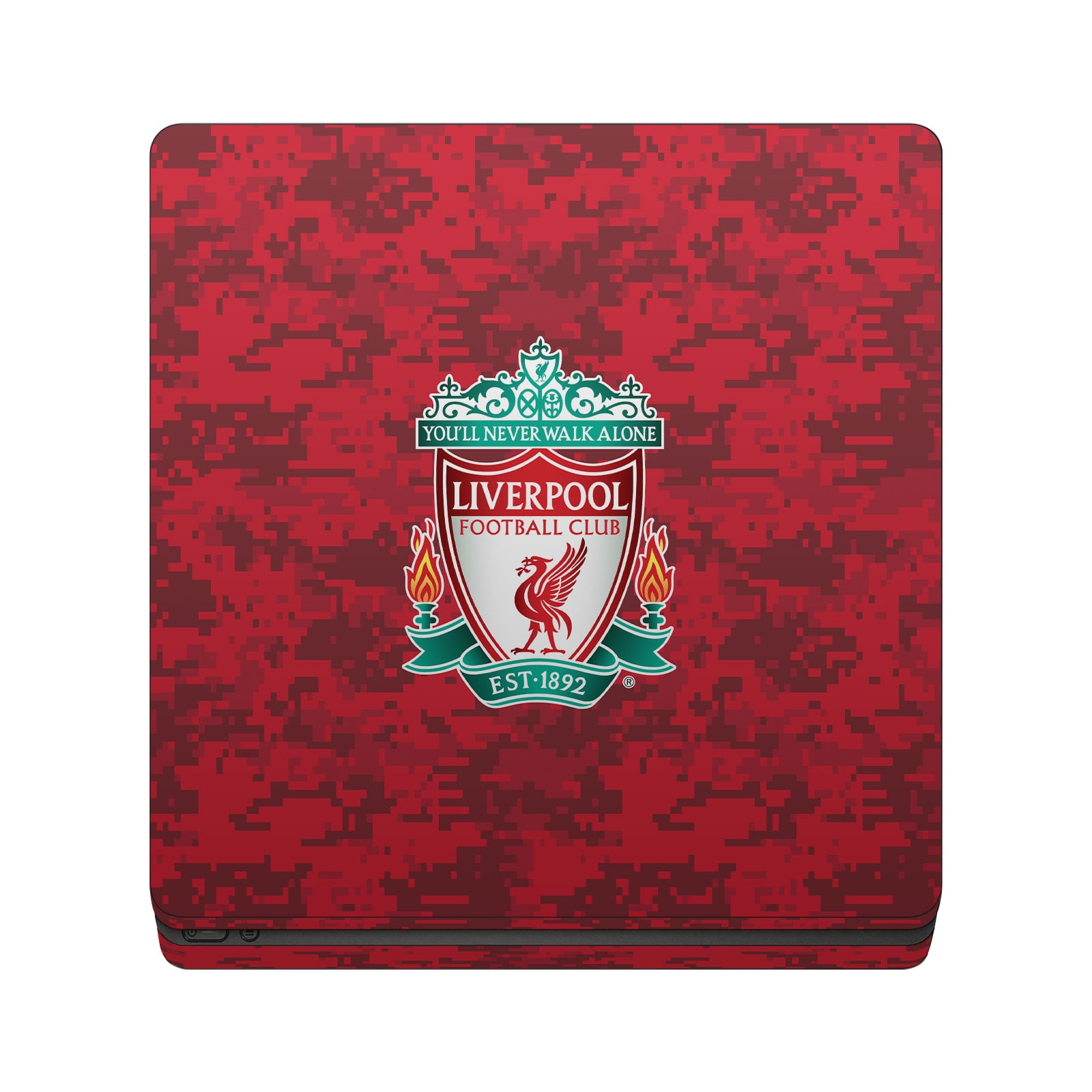 Head Case Designs Officially Licensed Liverpool Football Club Art Crest Red Camouflage Vinyl Sticker Skin Decal Cover Compatible with Sony PS4 Slim Console