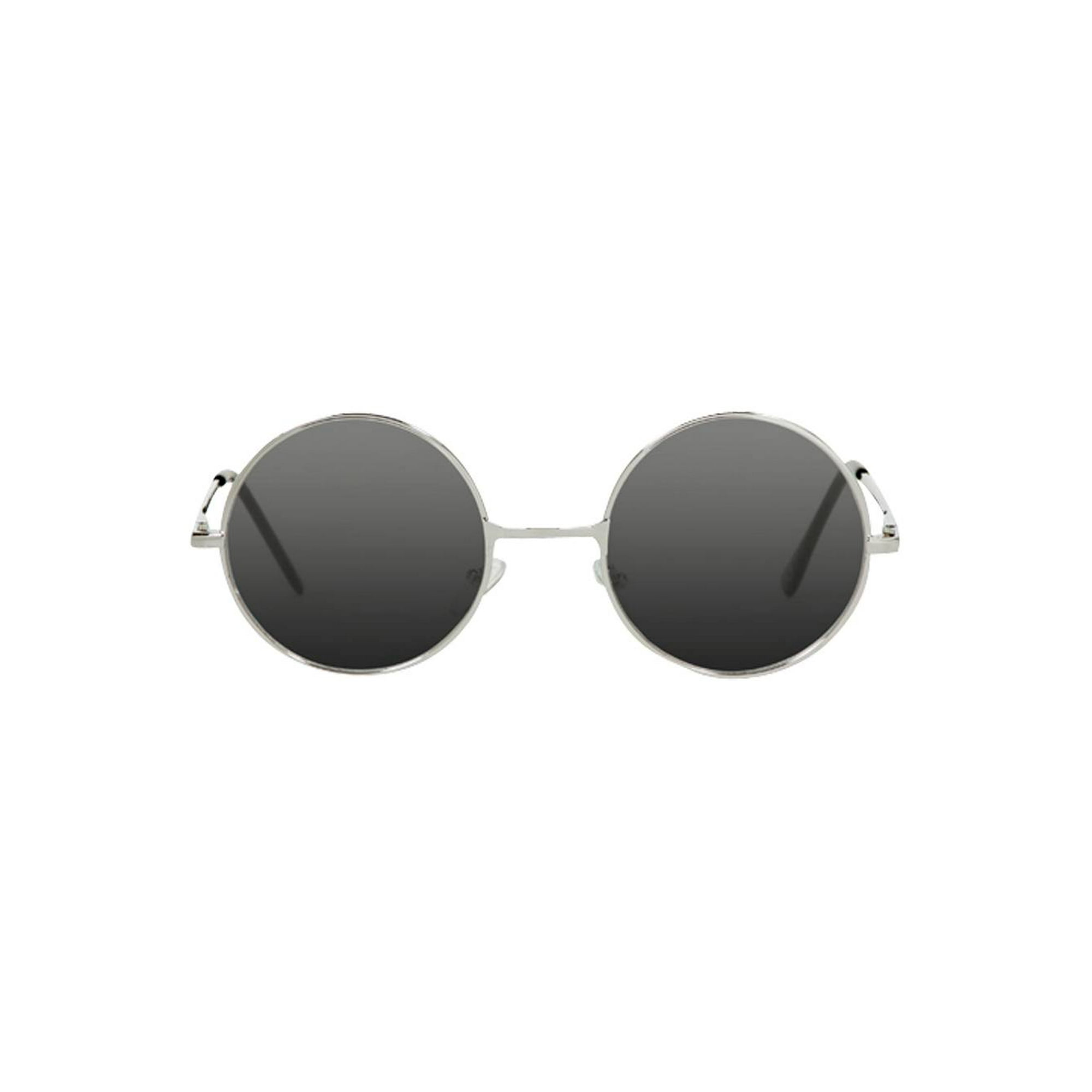 Black round aviator sunglasses sale