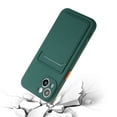 thumbnail image 3 of Allytech Case Compatible with iPhone 13 mini, [Card Holder] [Soft TPU] [Ultra Slim & Lightweight] Shockproof Anti-Fingerprint Case for iPhone 13 mini - Darkgreen, 3 of 7