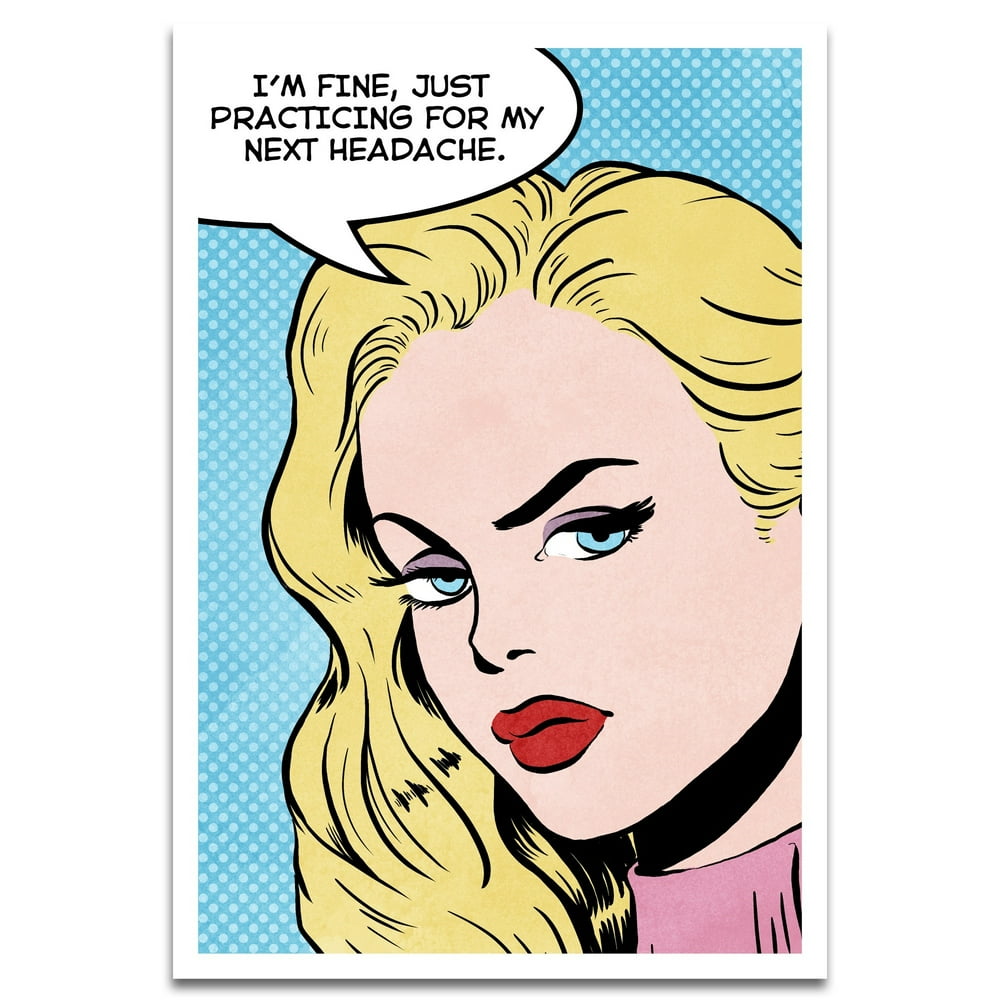 Visionary Prints 'Vintage Comic Headache' | Comic, Pop Wall Art - Comic
