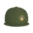 thumbnail image 2 of DouZhe Flat Brim Cap Snapback Hat, Doge Coin Doge-Coin Prints Adjustable Green Adult Baseball Cap, 2 of 7