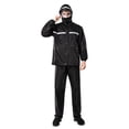 thumbnail image 3 of Chaqueta de lluvia impermeable para motocicleta, ropa de lluvia para todo el cuerpo, de doble capa, engrosada, para ciclismo, negro, M kenally HA6115-01B, 3 of 6