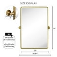 thumbnail image 3 of TEHOME Farmhouse Pivot Rectangle Bathroom Mirror Gold Metal Framed Tilting Beveled Vanity 23x35", 3 of 6