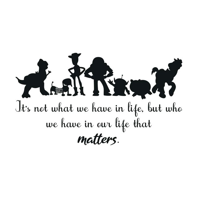 Who We Have in our Life that Matters Friendship Quote Cartoon Vinyl Wall Design Wall Art Sticker Designs Vinyl Stickers For Home House Walls Rooms Windows Bedroom Decoration Size (12x12 inch)