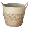 thumbnail image 1 of CNKOO Woven Basket Handmade Plant Flower Pot Woven Storage Basket with Handle for Home Storage, 1 of 10