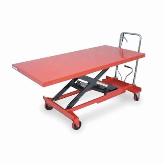Dayton Scissor Lift Cart, 1000 lb. Cap, 31-1/2"W, 63"L 4ZC18