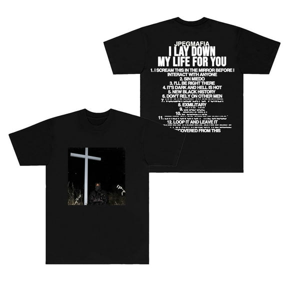 Jpegmafia I Lay Down My Life For You Tracklist T-shirt summer unisex fashion hip-hop round neck casual short sleeved top