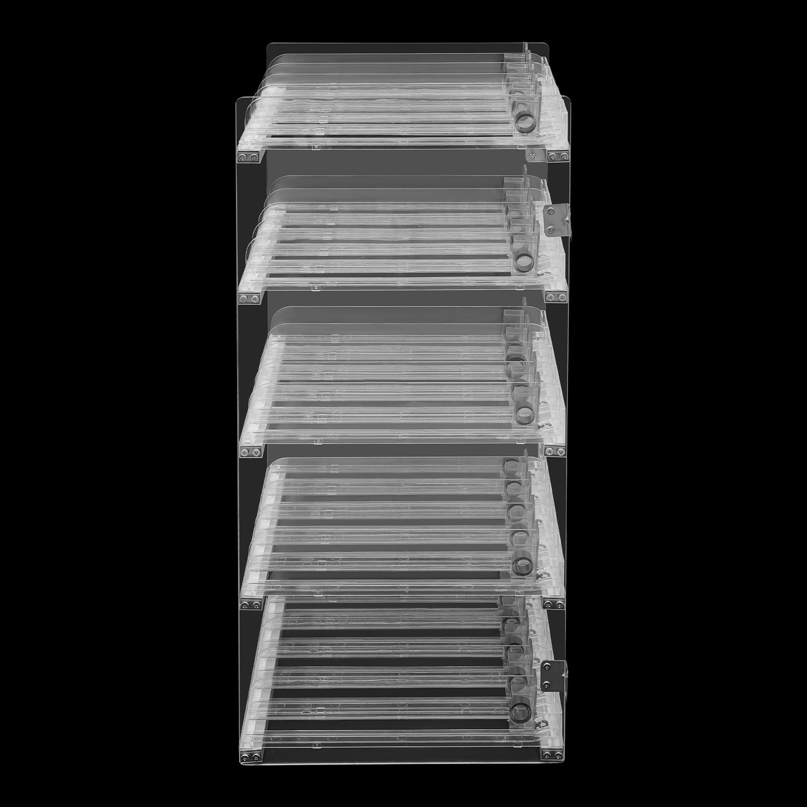 DUYIWAA 5 Tiers Automatic Cigarette Pusher Tray Clear Cigarette Display Holder Case For Retail Store