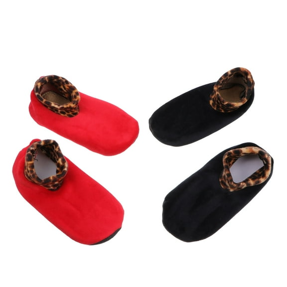 HONITANO 2Pairs Sock Slippers Flannel Floor Socks Anti-slip Warmth Comfortable Wear Indoor Use