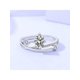thumbnail image 1 of 1pc Geometric Oval Moissanite Ring With Abstract Wire Design For Women, 1 of 5