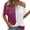 Red, variant on Women's Fashion Casual T-Shirt Color Combination Shoulder, Short Sleeve, Polyester, for Summer, S XXL Sizes