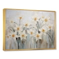 thumbnail image 2 of Designart "Minimalist White Daffodils II" Daffodils Floater Framed Canvas Prints, 2 of 5