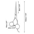 thumbnail image 4 of 7 Inch Length Straight Scissors for Long Short Thick Hard Soft Hair for Men Women Silver Tone, 4 of 6