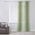 thumbnail image 3 of Sage Green Ombre Semi Sheer Curtains Drapes for Living Room,Bedroom,French Doors Window 108 Inches Long,Modern Abstract Art Farmhouse Gradient Rod Pocket Chiffon Curtain Drapery Voile Drape Panel, 3 of 6