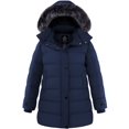 thumbnail image 6 of Wantdo Women's Big and Tall Winter Coat Thicken Puffer Jacket with Hood Windproof Puffy Coat Navy 5XL, 6 of 7