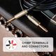 thumbnail image 2 of 5 pares de conectores de horquilla de cobre chapados en oro de calibre 4, adaptadores, enchufes y terminales de crimpado para cables de altavoz - 4GA (rojo y negro), 2 of 8
