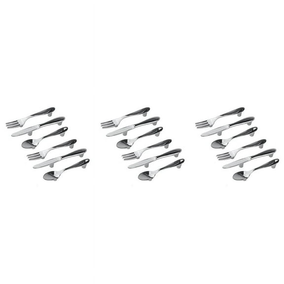 18 PCS Knife Spoon Fork Kitchen Cabinet Closet Drawer Pull Handles Knobs 3-Inch Center to Center (Silver)