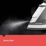 BLACK+DECKER Compact Steam Iron with Anti-Drip & Nonstick Soleplate, IR1020S, Silver/Black