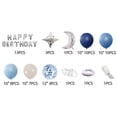 Moon Shape Star Mxdfafa Balloon Set Blue and White Birthday Theme Latex Star Moon ...