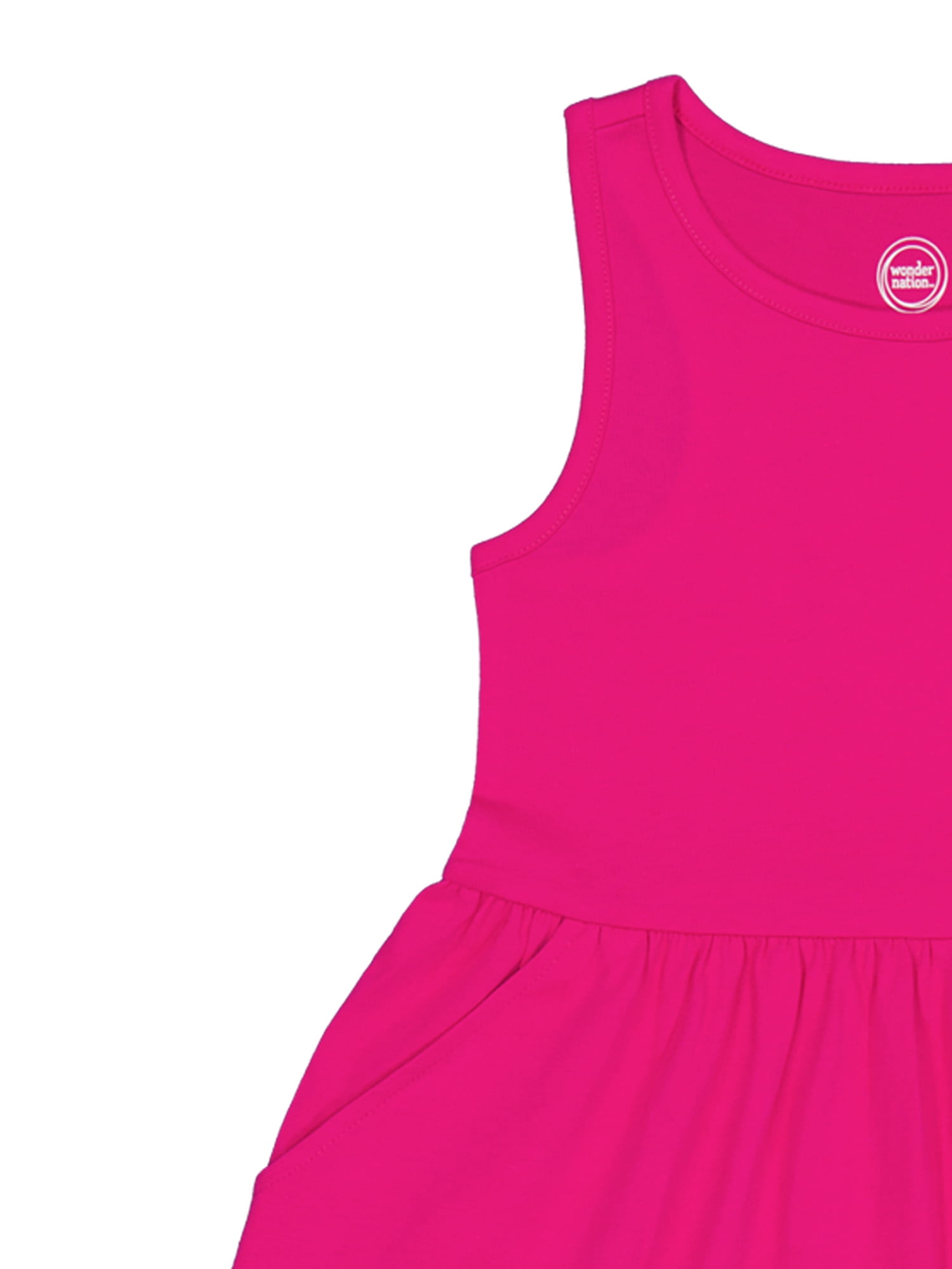 Wonder Nation Girls Tank Play Dress 2pk, Sizes 4-18 & Plus