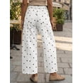 thumbnail image 3 of sicmoss Women's White Polka Dot Barrel Jeans Mid Rise Vintage Denim Pants with Pockets, 3 of 4
