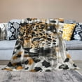 thumbnail image 2 of Orinice Leopard Print Warm Lightweight Blanket Soft Fleece Throw Blanket for All Seasons - Living Room Sofa Decor Cow Gifts - Multiple Sizes Available 50x60in, 2 of 6
