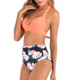 thumbnail image 6 of Women's Bikini Set Fashion Print High Waist Sexy Two Piece Swimsuit for Beach Pool Summer Vacation,Khaki,XL, 6 of 9