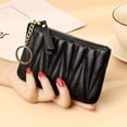 thumbnail image 1 of Mini monedero de piel de oveja Macarena para mujeres 6 colores Negro, 1 of 8