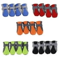 thumbnail image 6 of 4Pcs Pet Dog Shoes Non-slip Soft Sole Breathable Mesh Adjustable Straps Boots,Pink, 6 of 8