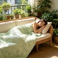 thumbnail image 6 of Bomd Cooling Blanket for Hot Sleepers Twin Size, Cooling Comfort Throw, Cold Blankets for Night Sweats Sleeping, Ultra-Cool Lightweight Breathable Summer Blanket for Bed,60" x 80"Army Green, 6 of 6