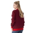thumbnail image 6 of Joyfy Ugly Christmas Sweater Cardigan Women, LED Light Up Ugly Sweater, Adult Women Christmas Sweater with Light Bulbs, Cute Funny Glowing V Neck Cardigan Sweater (M, Red), 6 of 7