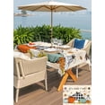 thumbnail image 4 of Outdoor Tablecloth with Umbrella Hole and Zipper, Thanksgiving Rectangle Table Cloth 54x80 Inch Waterproof Tablecloth, Farmhouse Pumpkin Maple Leaf Checkered Picnic Table Cover for Patio Camping, 4 of 7