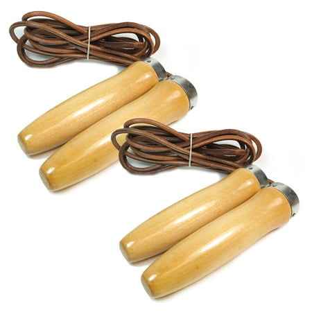 2X Leather Jump Rope Heavy Duty Crossfit Boxing Ball Bearing Fitness Ultra