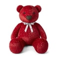 thumbnail image 1 of Oso de Peluche Fredo Rojo Gigante 140 cm Artesanal con Estrellas Metálicas  - Hecho en México Beautifull Home navideño, 1 of 2