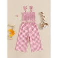 thumbnail image 6 of BemeyourBBs Baby Girl 2Pcs Summer Outfits Plaid Print Cami Tops + Pants Set, 6 of 9