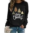 thumbnail image 2 of Daeful Ladies Sweatshirt Long Sleeve Tops Sport Crew Neck Leisure Pullover Black M, 2 of 7