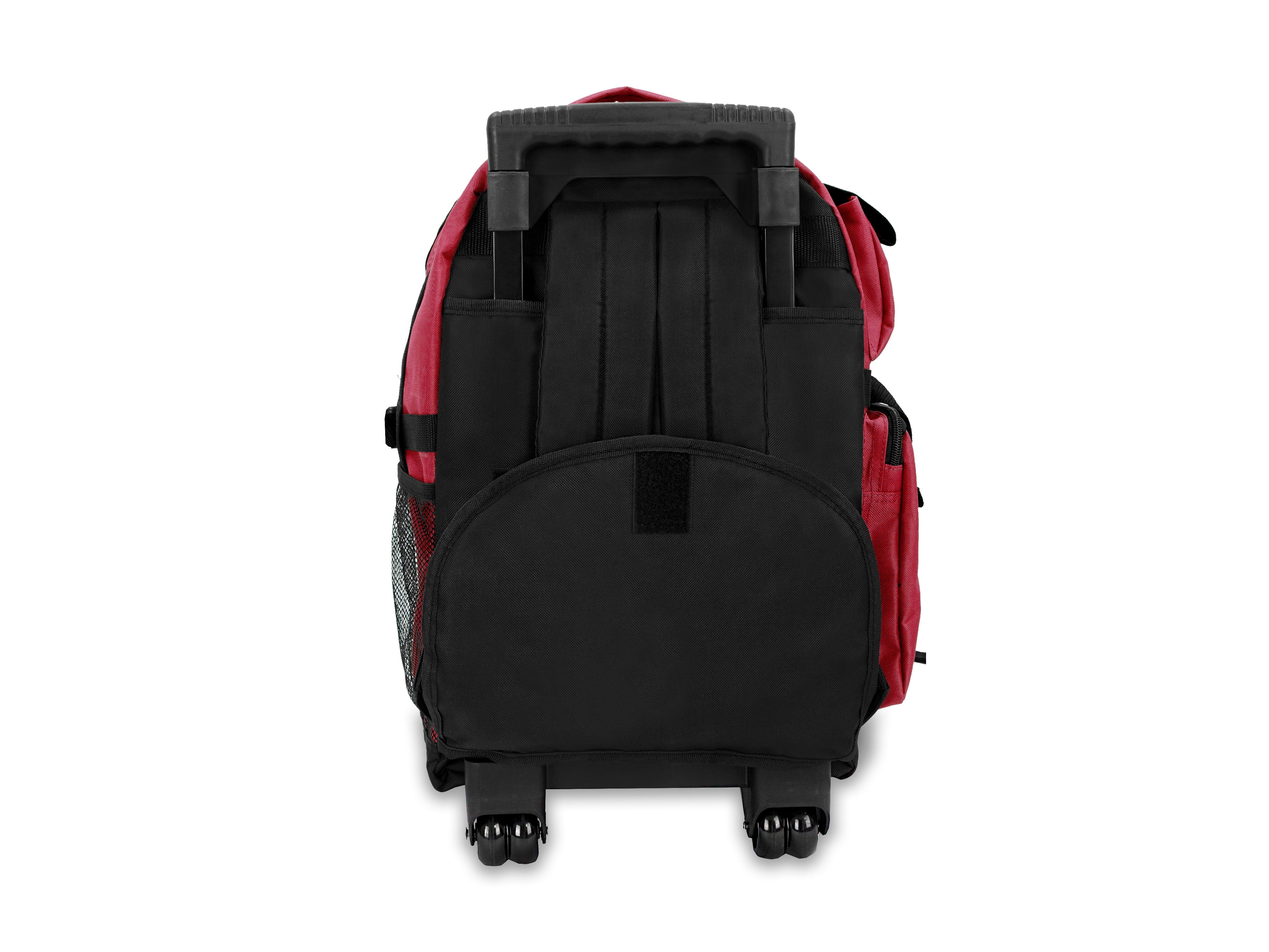 Everest 21" Deluxe Wheeled Backpack, Burgundy All Ages, Unisex 5045WH-BURG, Carrier and Shoulder Book Bag for School, Work, Sports, and Travel