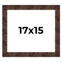 17x15 Frame Brown Burl Real Wood Picture Frame Width 1.625 Inches | Interior Frame Depth 0.5 Inches