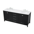 thumbnail image 4 of Elegant Decor Irene 72" Solid Wood and Stone Double Bathroom Vanity in Black, 4 of 8