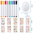 thumbnail image 6 of Shininglove 30 Pieces Easter Eggs Decorations Kit White Blank DIY Easter Egg Paint Kit with Rope, 8 Pens for Party Supplies, 6 of 6