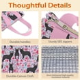 thumbnail image 4 of French Bulldog and Flower Insulated Lunch Bag for Women & Adults,Large Portable Soft Cooler Lunch Bag,Thermal Food Storage Tote with Pearl Cotton,8.66L,8.75x5.75x9.5 Inch, 4 of 6