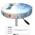 thumbnail image 2 of Goofa Christmas Snowman In The Snow Printed Stool Covers Round, Waterproof Round Bar Stool Covers Anti-Slip Round Bar Stool Seat Cover with Elastic Bands Durable -14 inch, 2 of 7
