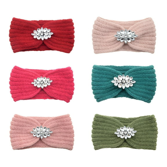 TELOLY 6Pcs Headbands for Women,Yarn Spa Headband,Womens Headbands,Mixing1