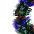 thumbnail image 4 of Northlight 24" Multi-Function Coloring Changing Fiber Optic Artificial Pine Christmas Wreath, 4 of 5
