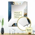 thumbnail image 3 of Designart "Liquid Art of Gold and Blue Geode II" Abstract Liquid Ink Oversized Wall Mirror - Modern Abstract Bathroom Decorative Wall Mirror - Multiple Color Options, 3 of 6